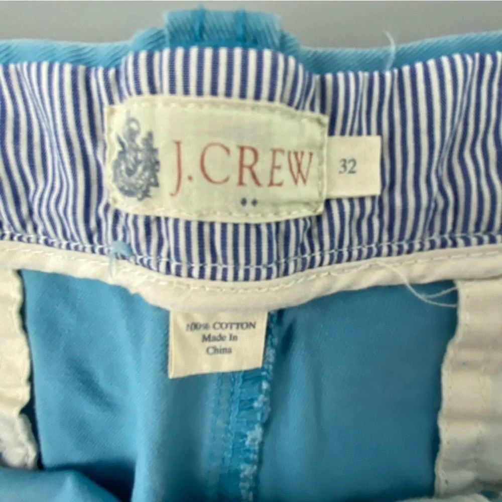 J. Crew aqua turquoise Blue Chino Shorts Men's SZ 32